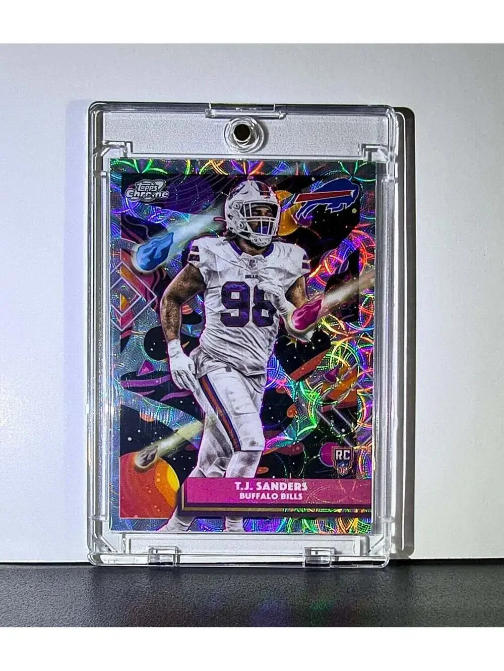 T.J. Sanders Rookie 2025 Topps Chrome Cosmic Nebula NFL #111 Card Buffalo Bills
